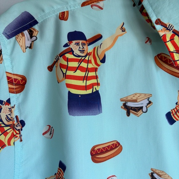 RSVLTS The Sandlot The Great Hambino Men's Sz XL Shirt Kanuflex 90s Summer AOP - Picture 6 of 16